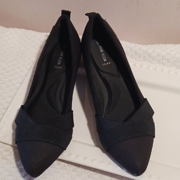 Elegant Anne Klein ⚜️ Flex Black Slip On Flats 10 - Picture 12 of 15